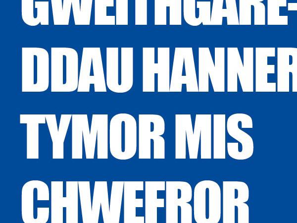 GWEITHGAREDDAU HANNER TYMOR MIS CHWEFROR
