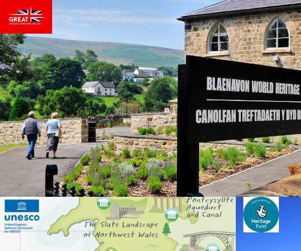 Tirwedd Ddiwydiannol Blaenafon yn ymddangos mewn map UNESCO newydd