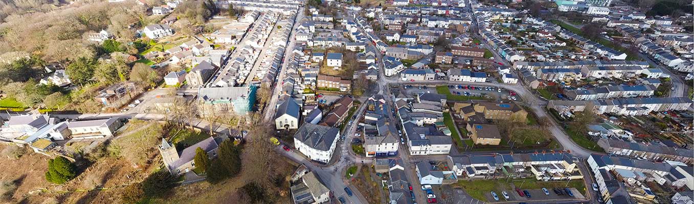 Aerial view of Blaenavon