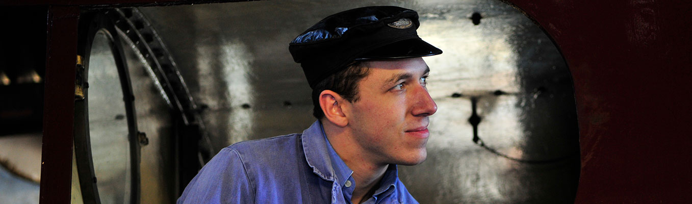 Train driver at Blaenavon Heritage Railway