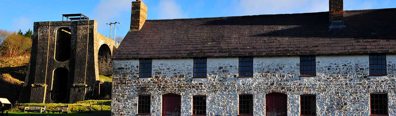 Blaenavon Ironworks - Cottages and balance tower