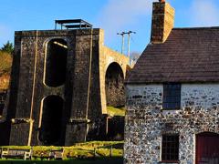 Blaenavon Ironworks - Cottages and balance tower