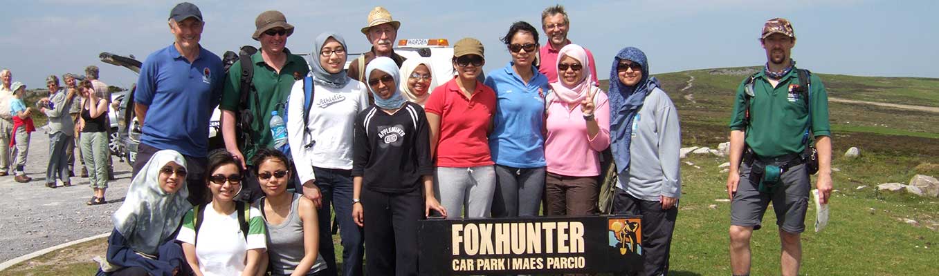 Group at the Foxhunter car park in the World Heritage Site