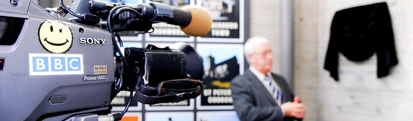 BBC camera at the World Heritage Centre opening