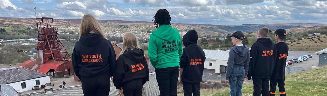 Youth Ambassadors looking at Big Pit