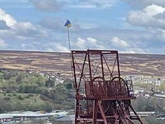 Youth Ambassadors looking at Big Pit