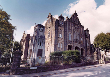 Outside view of the Workmen's Hall in Blaenavon